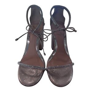 Copper Key Shimmering Gold Block Heels